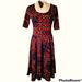 Lularoe Dresses | Lularoe Casual Midi Multicolored Dress Size Large | Color: Blue/Pink | Size: L