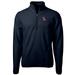 Men's Cutter & Buck Navy Ole Miss Rebels Team Logo Cascade Eco Sherpa Fleece Quarter-Zip Pullover Jacket