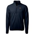 Men's Cutter & Buck Navy Virginia Cavaliers Team Logo Cascade Eco Sherpa Fleece Quarter-Zip Pullover Jacket
