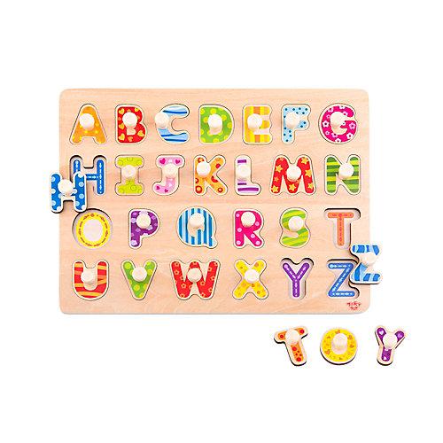 Kinder Alphabet Puzzle Holz Steckpuzzle