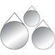 Atmosphera - Set di 3 specchi rotondi neri d20 24 29cm créateur d'intérieur