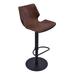 Leatherette Counter Barstool with Adjustable Metal Tubular Support