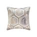 Fabric Pillow with Hexagonal Print and Zipper Closure - Set of 4 - 20 H x 20 W x 1 L Inches