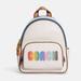 Coach Bags | New Mini Court Backpack With Rainbow Coach | Color: White/Yellow | Size: Os