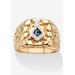 Men's Big & Tall Men'S Yellow Gold-Plated Masonic Insignia Nugget Ring by PalmBeach Jewelry in Gold (Size 13)