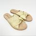 Free People Shoes | Free People Rio Vista Cream Leather Slide Sandal 7 | Color: Cream/Tan | Size: 7