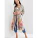 Anthropologie Kimonos & Yukatas | Anthropologie Tinopi Burnout Velvet Duster Kimono | Color: Gray/Pink | Size: One Size