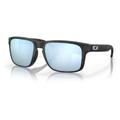 Oakley OO9102 Holbrook Sunglasses - Men's Matte Black Camo Frame Prizm Deep Water Polarized Lens 55 OO9102-9102T9-55