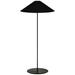 Dainolite Maine 61" Black Modern Floor Lamp with Black Cone Shade