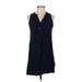 Old Navy Casual Dress - Shift V Neck Sleeveless: Blue Solid Dresses - Women's Size X-Small