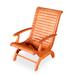 August Grove® Lankheit Eucalyptus Plantation Patio Chair Wood in Orange/White/Brown | 39 H x 26 W x 39 D in | Wayfair