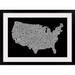 Ebern Designs Francy 'United States Cities Map' by Abarca Textual Art Metal in Gray/White | 8 H x 12 W x 1.5 D in | Wayfair