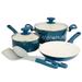 Spice by Tia Mowry 7 Piece Aluminum Non Stick Cookware Set Non Stick/Aluminum in Blue | 9.5 W in | Wayfair 950118133M