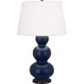 Robert Abbey Triple Gourd Table Lamp Ceramic/Fabric in Blue/Brown | 32.75 H x 20 W x 20 D in | Wayfair MMB41