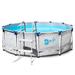 SereneLife 2.5" ft x 9" ft Steel Hard Sided Pool Steel in Blue/Gray | 30 H x 108 W x 108 D in | Wayfair SLPLRND9