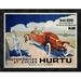 Global Gallery 'Hurtu Automobiles et Cycles' by O'Galop Framed Vintage Advertisement Metal in Brown | 29.1 H x 38 W in | Wayfair GCF-294699-22-299