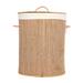 Bayou Breeze Bamboo Laundry Hamper Bamboo in Brown/White | 19.75 H x 15.25 W x 15.25 D in | Wayfair 04B309F7D9A24C11B08EE269BDDFAAEB