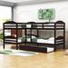 Harriet Bee Twin Over Twin Wooden L-Shaped Bunk Bed w/ Twin Size Trundle | 62.5 H x 79.5 W x 119.2 D in | Wayfair B3D7C54A12B74C7AA9D941B596FB04BA