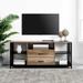 17 Stories Rustic TV Stand w/ Storage Drawers for TVs up to 60" Wood/Metal in Brown | Wayfair D82E62D3BA22489C93E403180D366979