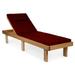 Latitude Run® Cedar Chaise Lounger w/ Cushion Wood/Solid Wood in Brown | 35 H x 26 W x 82 D in | Outdoor Furniture | Wayfair