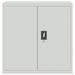 Inbox Zero Office Cabinet File Cabinet Storage Filing Cabinet w/ 2 Doors Steel Stainless Steel in Gray | 35.4 H x 35.4 W x 15.7 D in | Wayfair