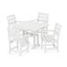 POLYWOOD Lakeside 5-Piece Farmhouse Trestle Arm Chair Dining Set