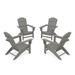 POLYWOOD Nautical 4-Piece Adirondack Conversation Set