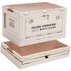 Folding Storage Box With Wooden Cover, Collapsible Storage Container Bins, For Camping, Car Storage, Home Sorting