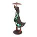 Metal Duck Holding Umbrella Led Solar Light Outdoor Garden Statue Yard