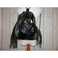 Victoria's Secret Bags | New Victoria Secret Fringe Drawstring Leather Bag Orig $85 Purse Backpack 2831 | Color: Black | Size: Os