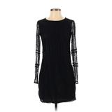 H&M Casual Dress - Sweater Dress: Black Dresses - Women's Size 4