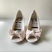 American Eagle Outfitters Shoes | American Eagle Fabric Upper Heels Shoes | Color: Cream | Size: 7.5