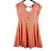 Jessica Simpson Dresses | Jessica Simpson Women's Lace Cut-Out Midi Lined A-Line Coral Dress Sz L Euc | Color: Cream/Tan | Size: L