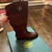 Tory Burch Shoes | New Tory Burch Adeline 20mm Riding Boots In Almond Size 9.5 | Color: Brown | Size: 9.5