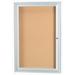 AARCO One Enclosed Bulletin Board w/ Frame, Glass in White | 2 D in | Wayfair DCC2418RW