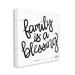 Stupell Industries Family is Blessing Rustic Minimal Calligraphy Sign by Stephanie Dicks - Textual Art Canvas in Black/White | Wayfair