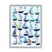 Stupell Industries Nautical Vibrant Sailboats Types Chart by Erica Billups - Graphic Art Wood in Brown | 20 H x 16 W x 1.5 D in | Wayfair