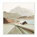 Stupell Industries Lone Countryside Cottage Road Distant Mountain Peaks by Patricia Pinto - Painting Wood in Brown | 12 H x 12 W x 1.5 D in | Wayfair