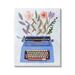 Stupell Industries Floral Arrangement Botanicals Blue Vintage Typewriter Collage by Melissa Wang - Graphic Art in Blue/Green/Pink | Wayfair