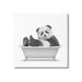 Stupell Industries Quirky Panda Bathtub Pink Glasses Minimal Design by Annalisa Latella - Graphic Art Canvas in Gray/White | Wayfair