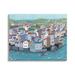 Stupell Industries Port Town Neighborhood Ocean View City Illustration by Carla Daly - Painting in Blue/Green/Red | 24 H x 30 W x 1.5 D in | Wayfair