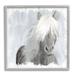 Stupell Industries Dreamy White Mane Horse Rustic Farmland by Kim Allen - Painting Canvas in Gray/White | 17 H x 17 W x 1.5 D in | Wayfair