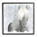 Stupell Industries Dreamy White Mane Horse Rustic Farmland by Kim Allen - Painting Canvas in Gray/White | 12 H x 12 W x 1.5 D in | Wayfair