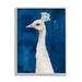 Stupell Industries Gorgeous Royal Blue White Feathers Peacock Portrait by Grace Popp - Painting Canvas in Blue/White | Wayfair al-027_gff_11x14