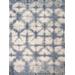 "Pasargad Home Shibori Collection Hand-Loomed Silver/Blue Bsilk & Wool Area Rug- 9' 0"" X 12' 0"" - Pasargad Home pel-12 9x12"