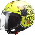 LS2 OF558 Sphere Lux Skater Casco Jet, giallo, dimensione XS