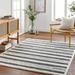 Deva 7'10" x 10' Modern Bone/Ink/Dark Gray/Gray/Nutmeg/Charcoal/White Area Rug - Hauteloom