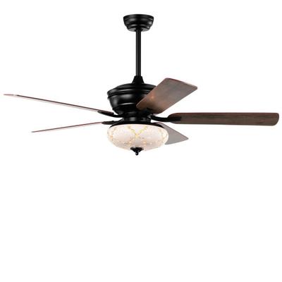 Costway 52 Inch Ceiling Fan with 3 Wind Speeds and 5 Reversible Blades-Black
