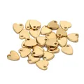 Petits pendentifs en forme de cœur plat en acier inoxydable 20 pièces pour bricolage fabrication