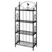 vidaXL Plant Rack Black Square - 24.2" x 13" x 60.2"